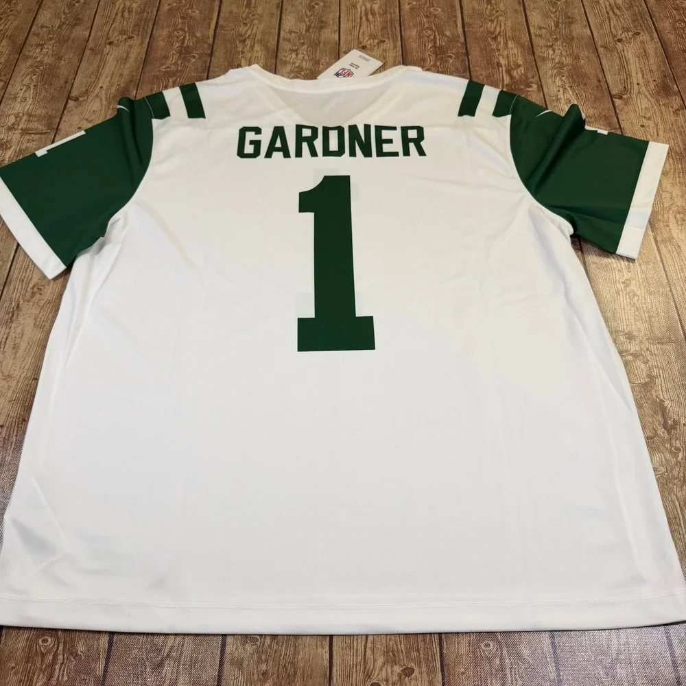 Nike New York Jets Sauce Gardner Jersey Mens XXL White Green Football Sportswear